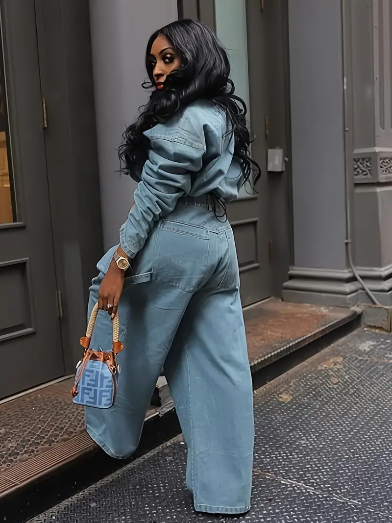 EYHO Two Piece Rags2Riches Denim 2-Piece Set